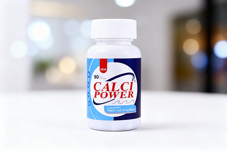 تصویر قرص کلسی پاور هولیستیکا روی سطح سفید